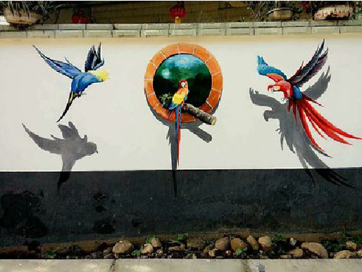  涟水视觉错位-3D墙绘设计