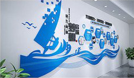  涟水海浪主题文化墙如何设计？