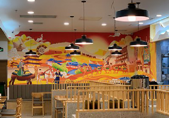  涟水商业空间彩绘介绍。