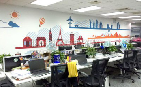  涟水教你设计办公室墙绘的方法。