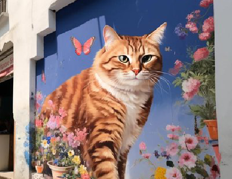  涟水自己绘制有个性的手绘墙