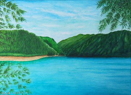  涟水在墙绘中，如何绘画绿水青山？